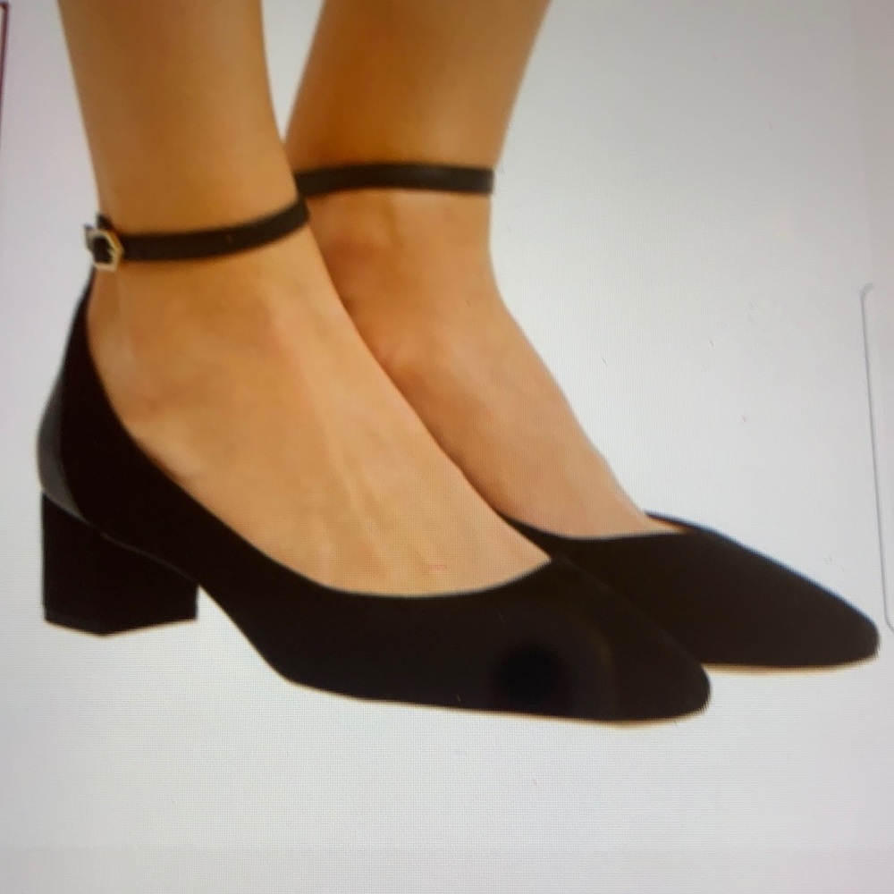 Sam Edelman Lola Ankle Strap Suede Pump Shoes 8